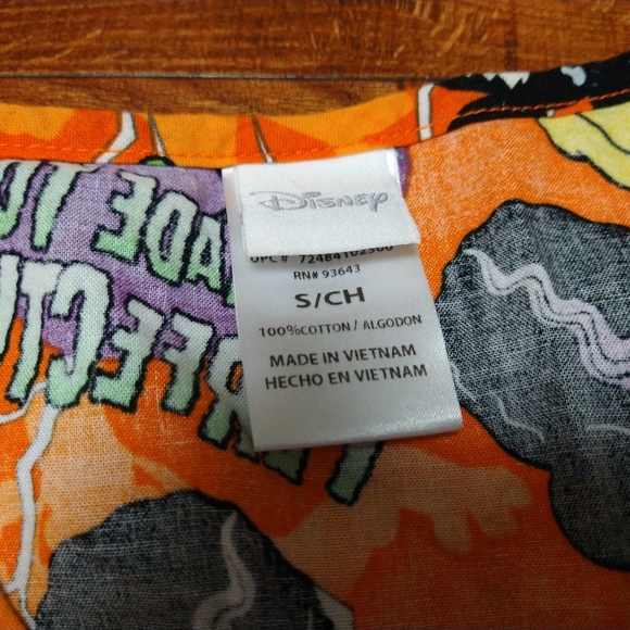 Disney Halloween Mickey Minnie Mouse Frankenstein Scrub Medic Nurse Top Small - Picture 4 of 4